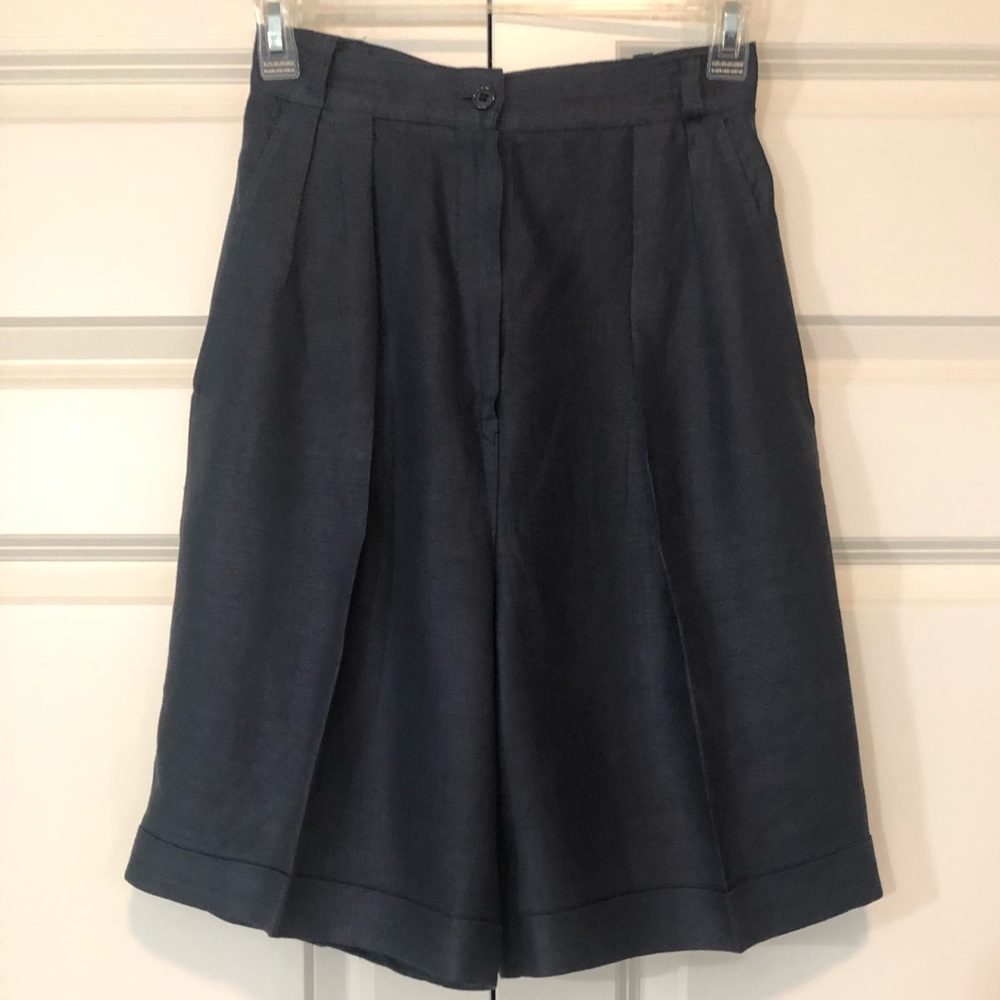 Elliot Lauren High Waisted 8 Inch Inseam Linen Shorts, Size 4